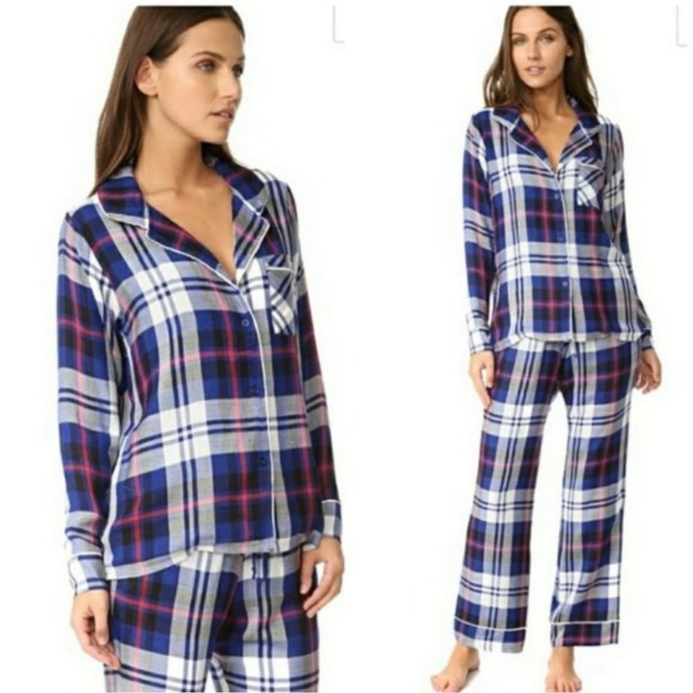 Revolve Plush Plaid Pajama Set